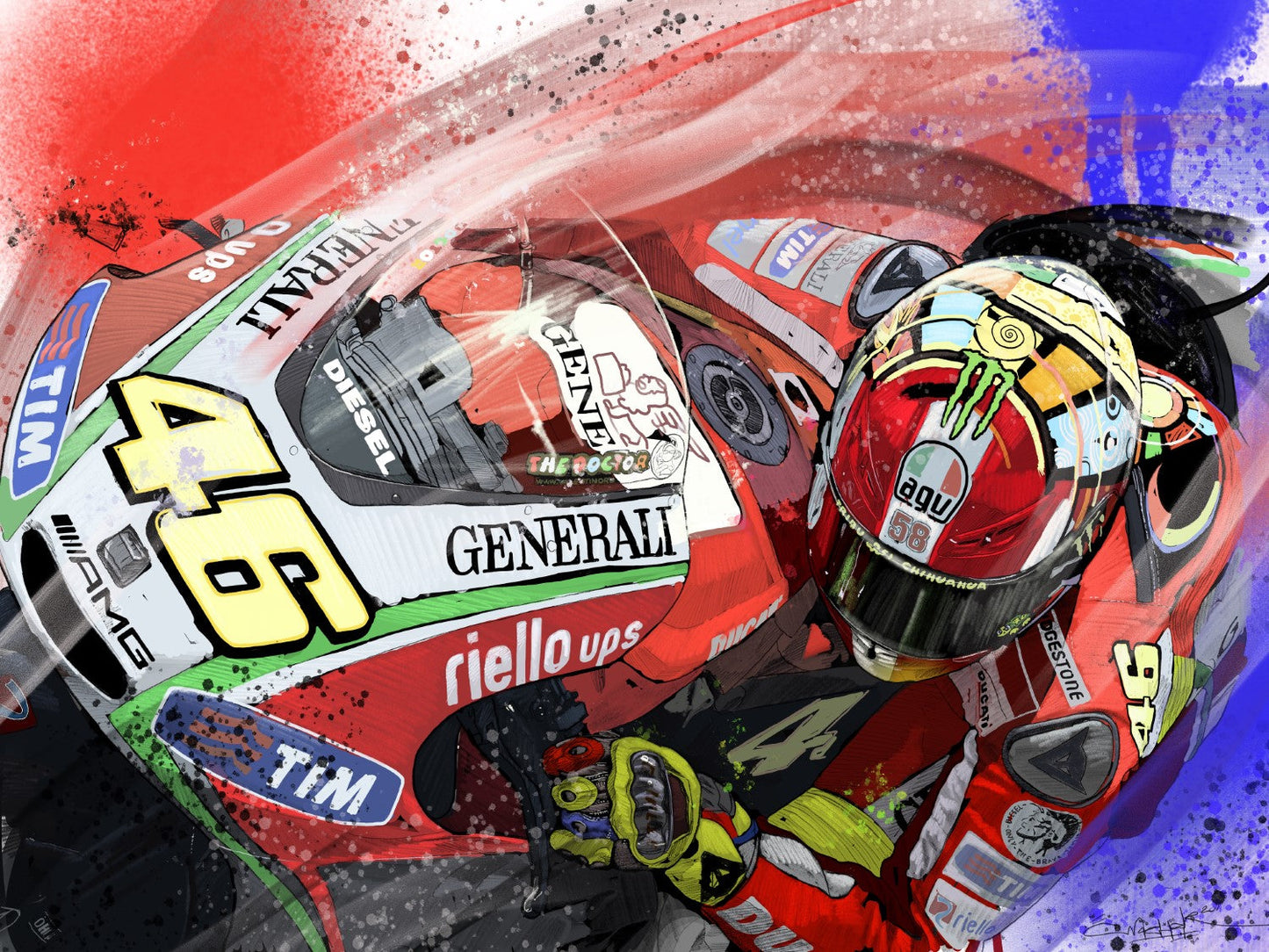 Rossi 46 Canvas Print