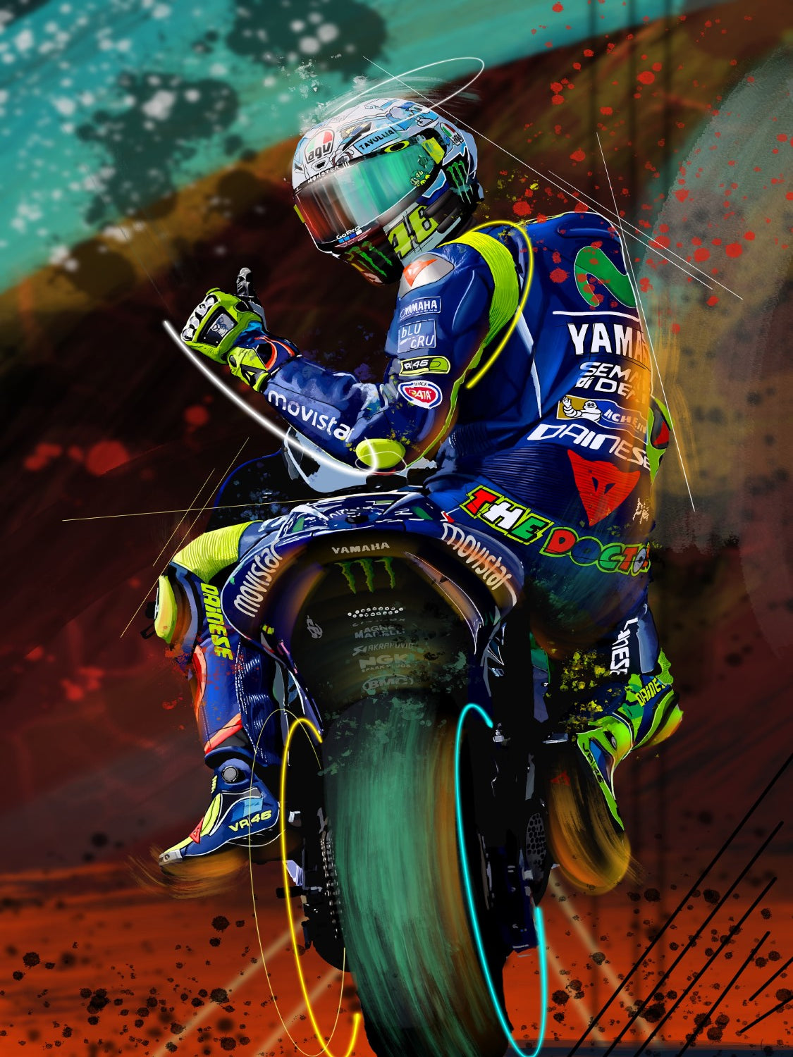 Rossi Over the Shoulder 46 Canvas Print