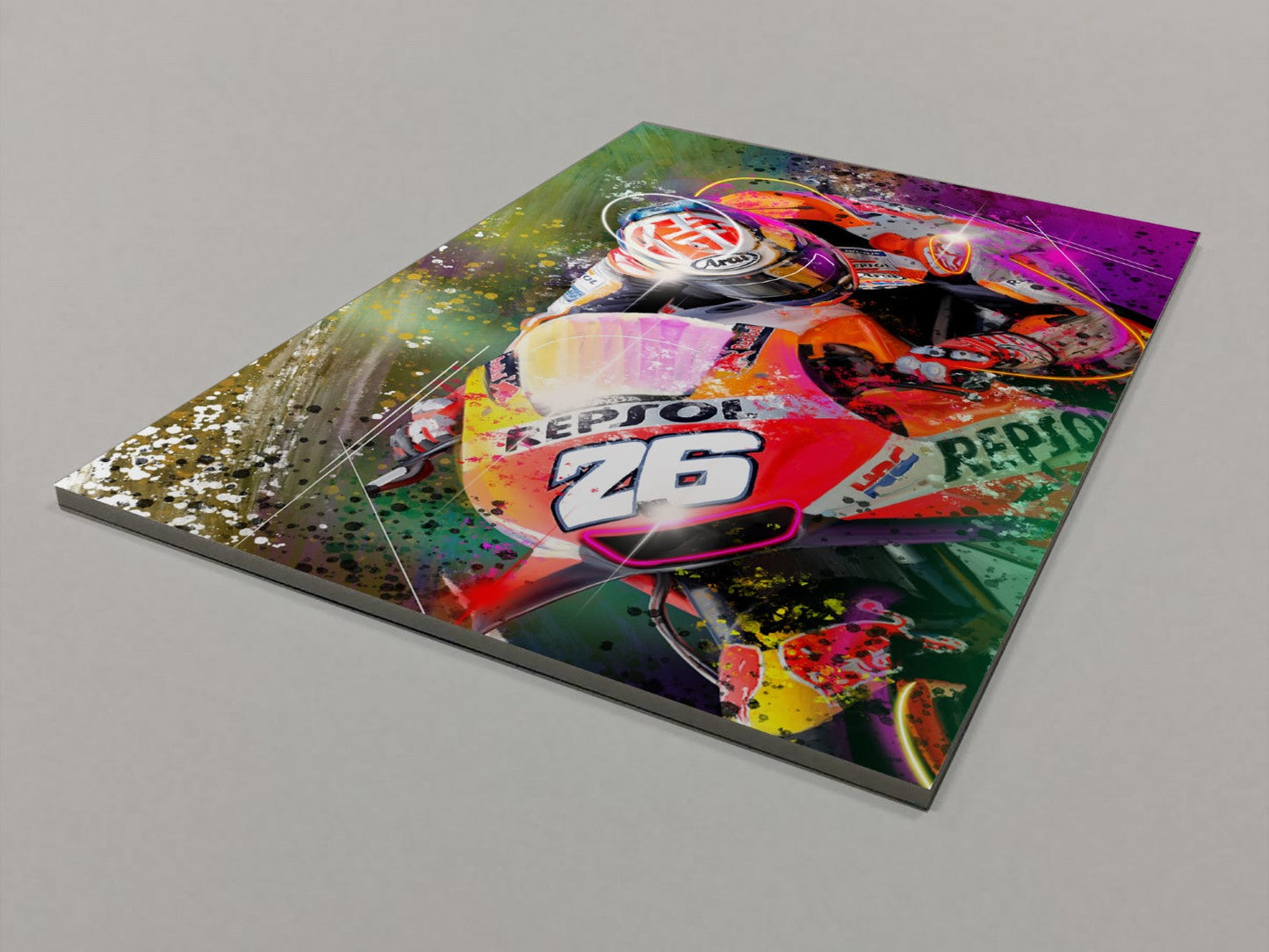 Dani Pedrosa 26 Foamex Print