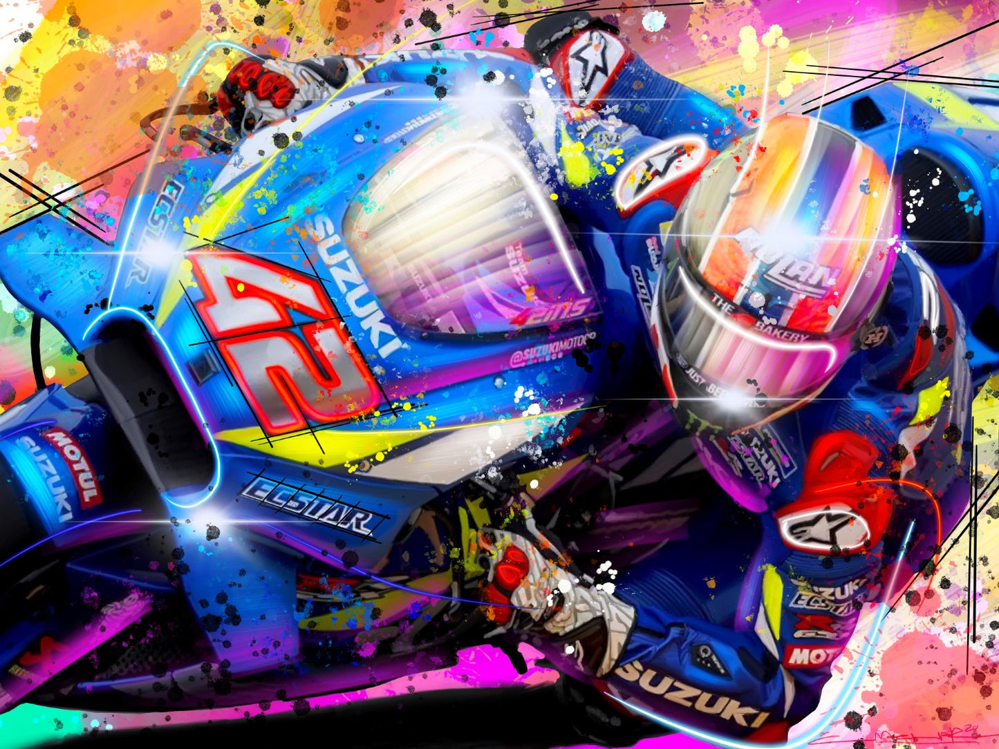 Alex Rins 42 Canvas Print