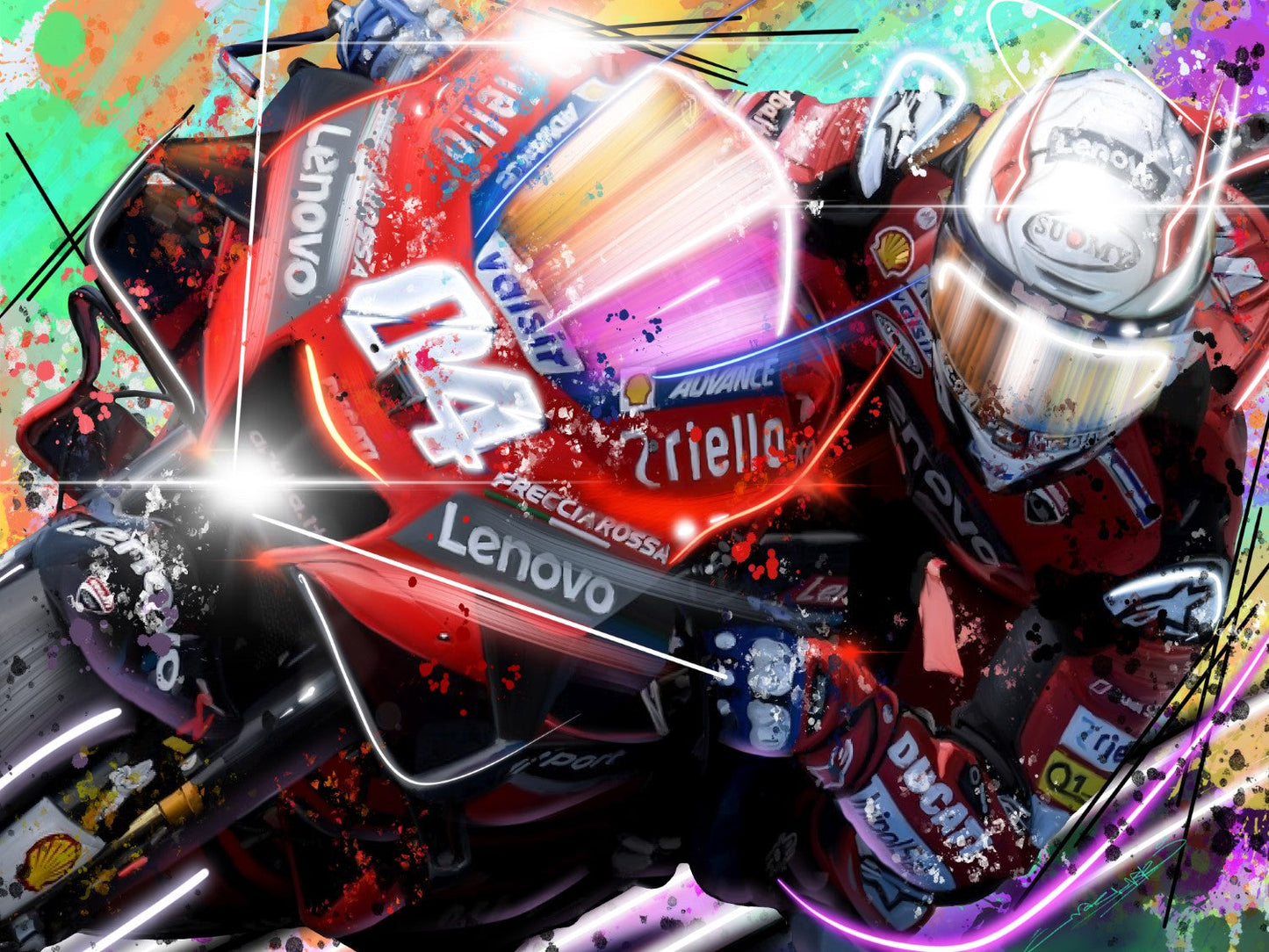 Andrea Dovizioso 04 Canvas Print
