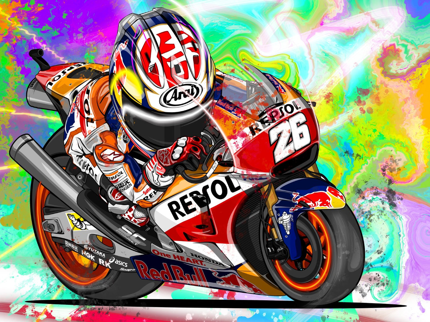 Dani Pedrosa  Framed Print