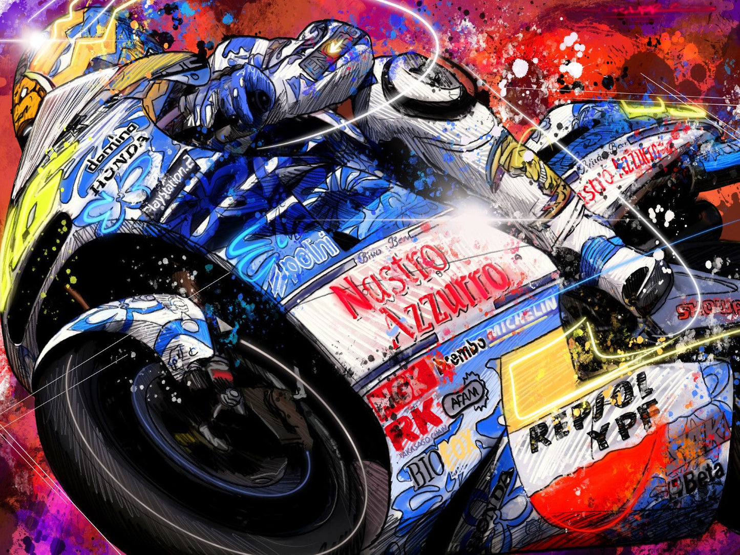 Rossi Nastro Azzuro 46 Foamex Print