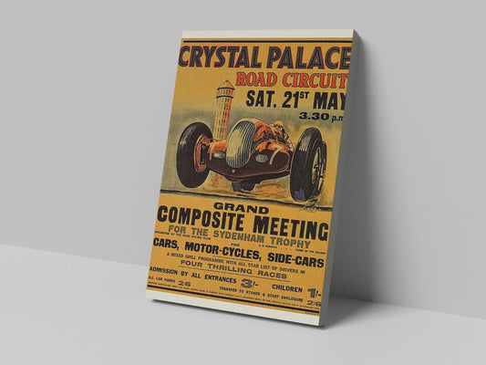 Palace Road Race Poster1938 Canvas Print