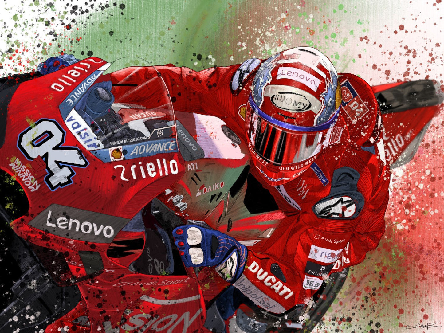 Andrea Dovizioso 04 Framed Print