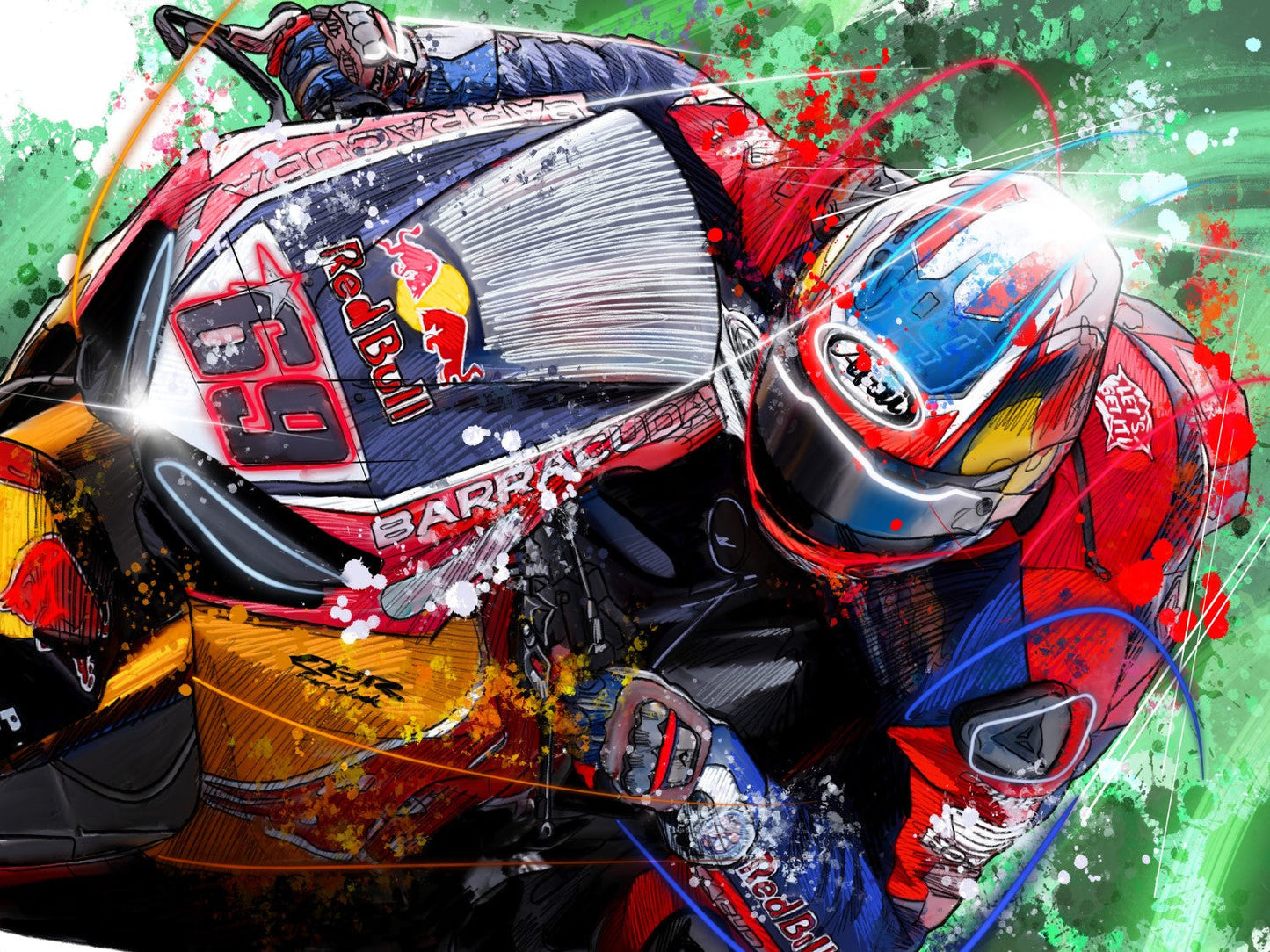 Nicky Hayden 69 Canvas Print