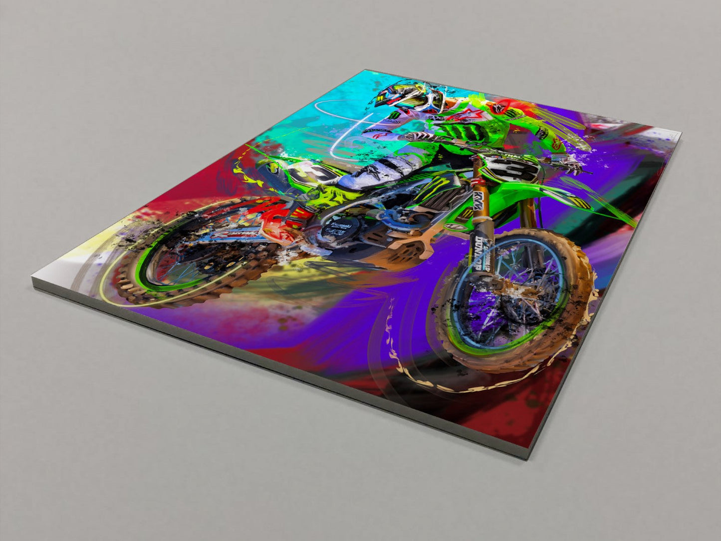 Tomac in Green Foamex Print