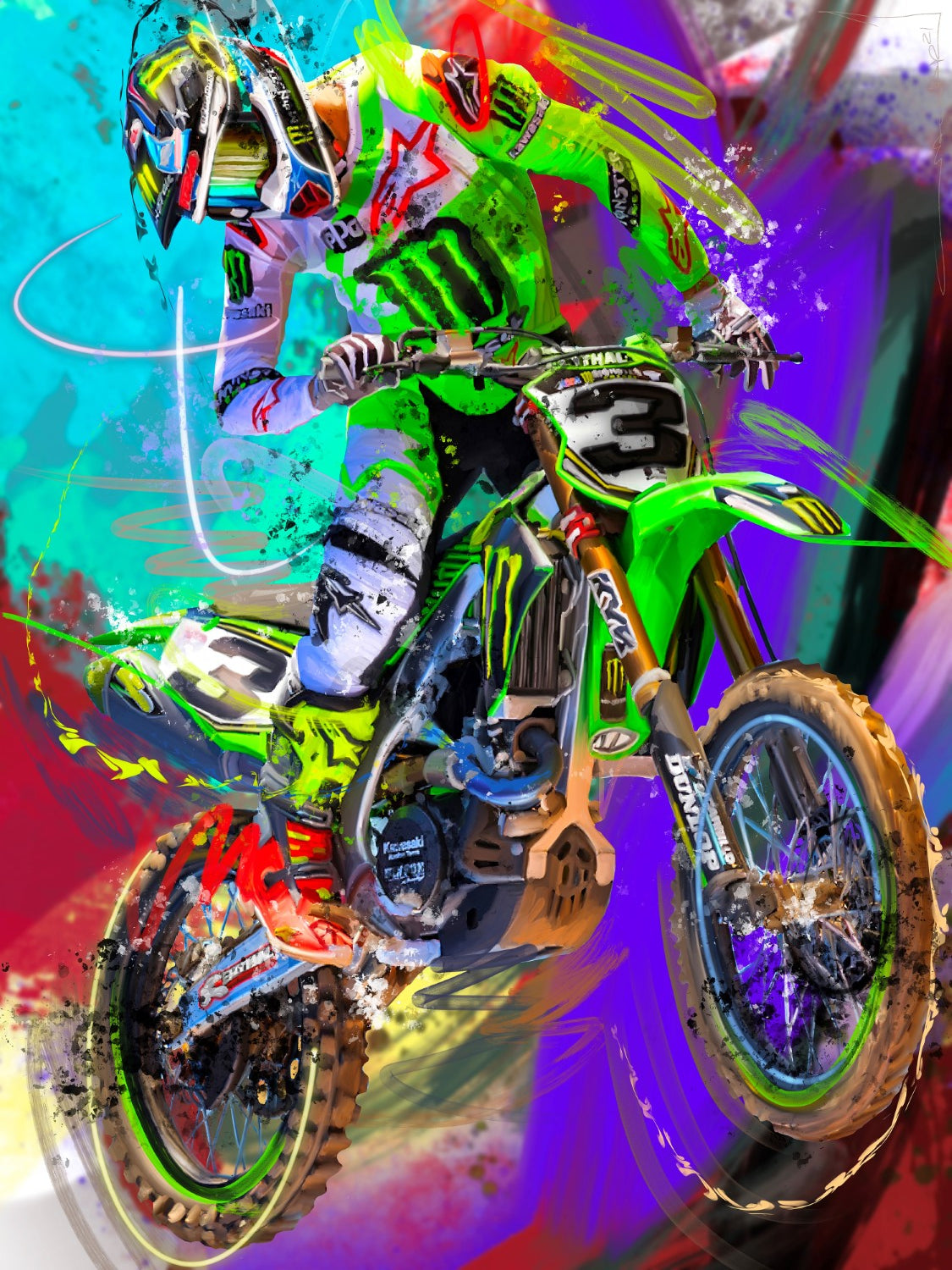 Tomac in Green Canvas Print