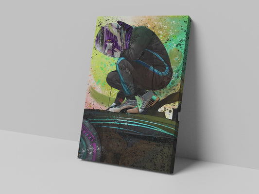 Lewis Celebration On Car Canvas Print