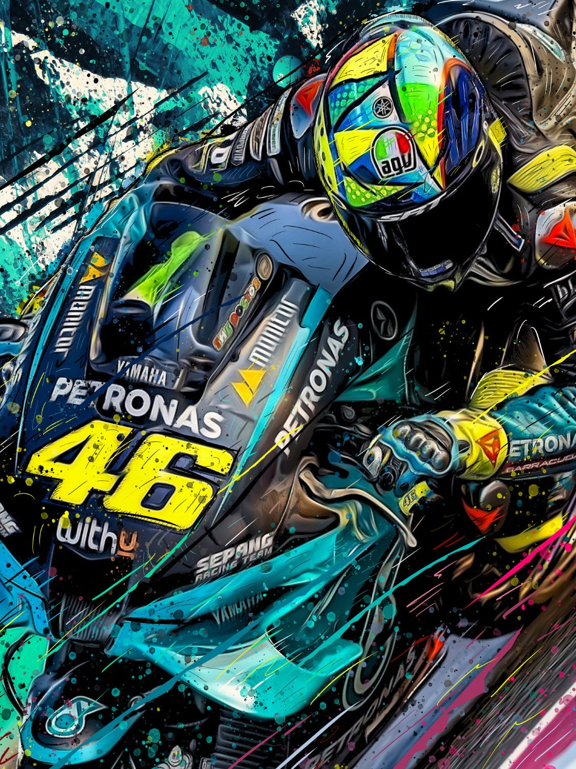 Rossi Petronas 46 Canvas Print