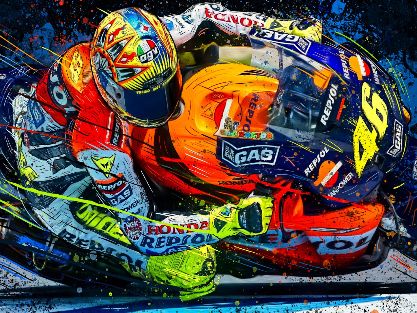 Rossi Orange 46 Foamex Print