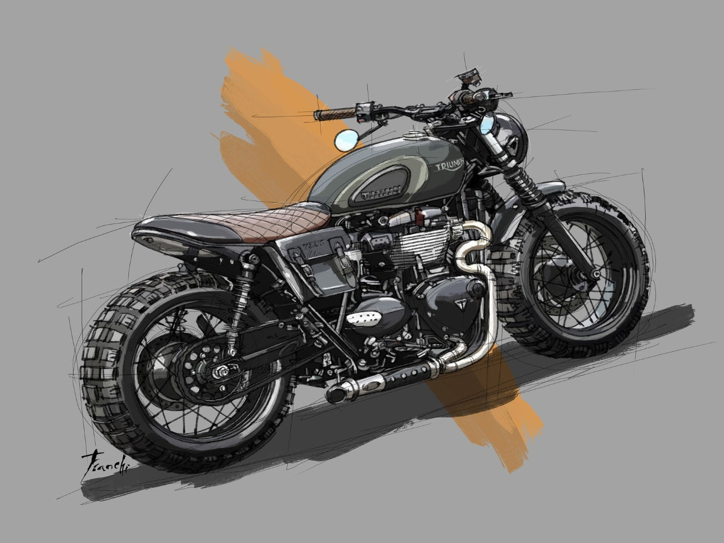 Triumph custom Framed Print
