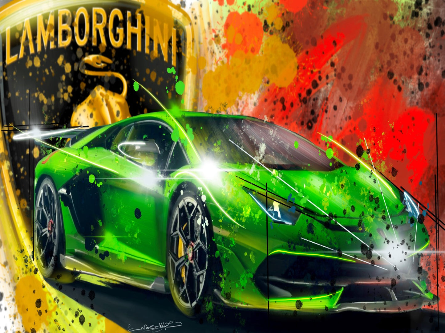 Lambo Framed Print