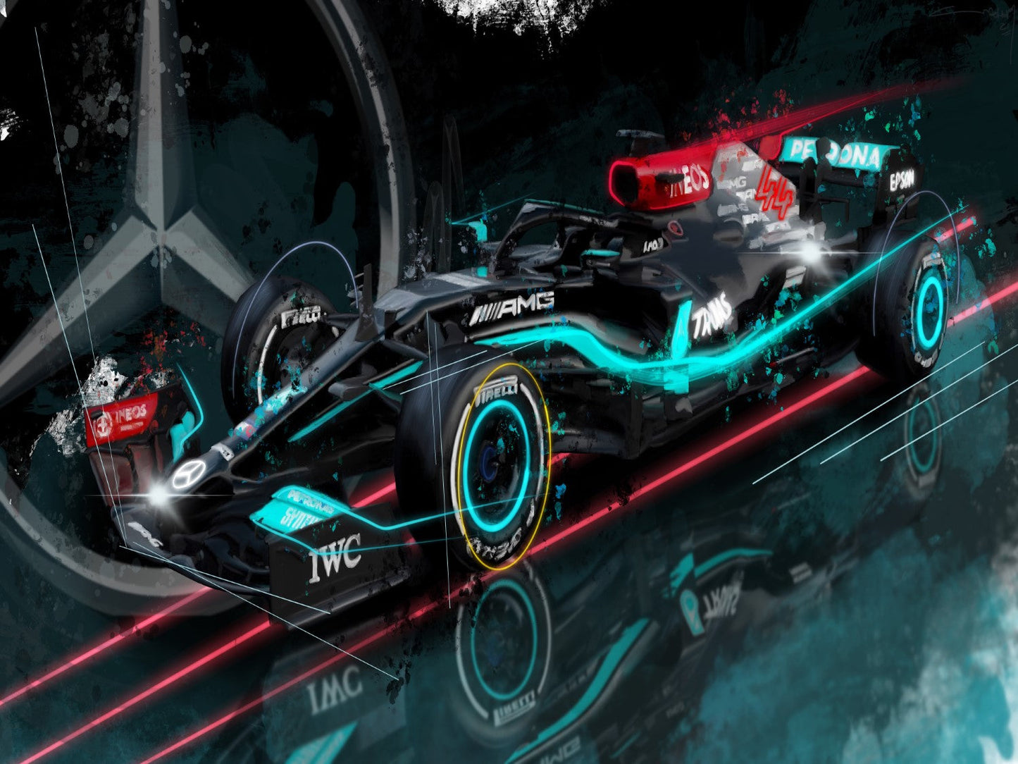 Hamilton Retro Framed Print