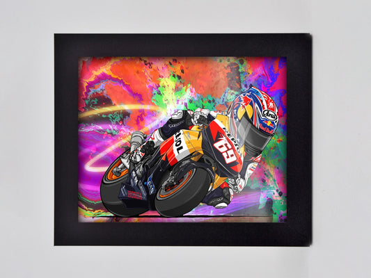 Nicky Hayden Swirl Framed Print