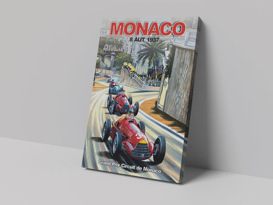 Monaco 1937 Vintage Poster Canvas Print