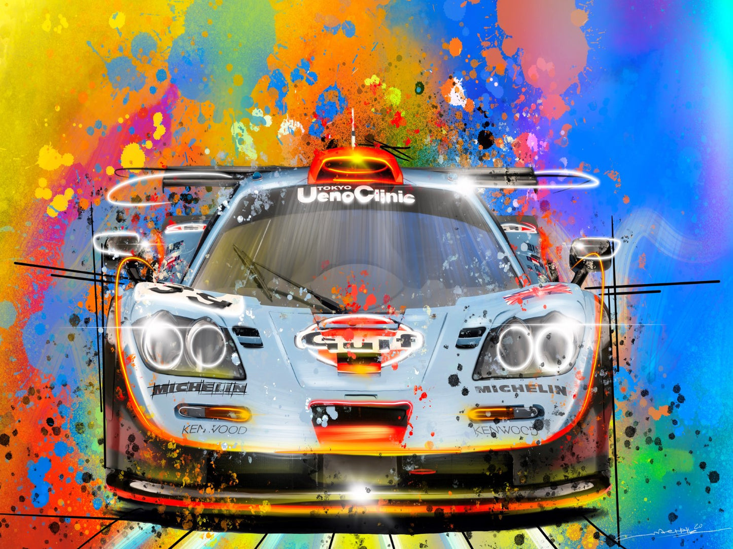 Gulf Racing Canvas Print