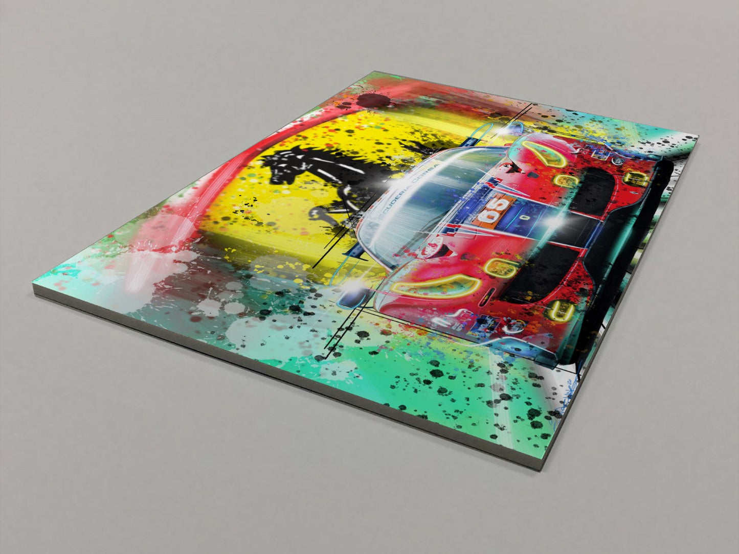 Ferrari and Car Foamex Print