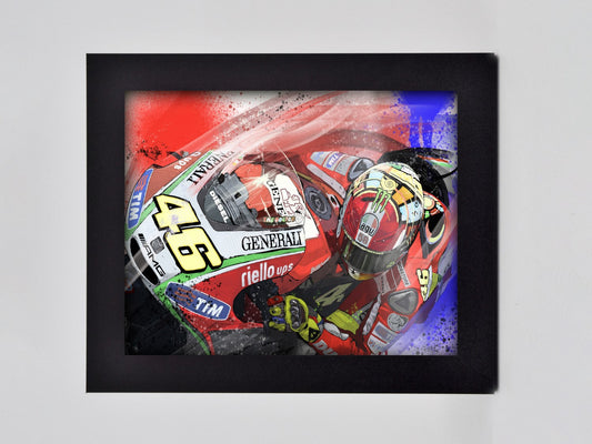Rossi Tribute To Marco Simoncelli Framed Print