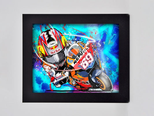 Nicky Hayden Cartoon 69 Framed Print