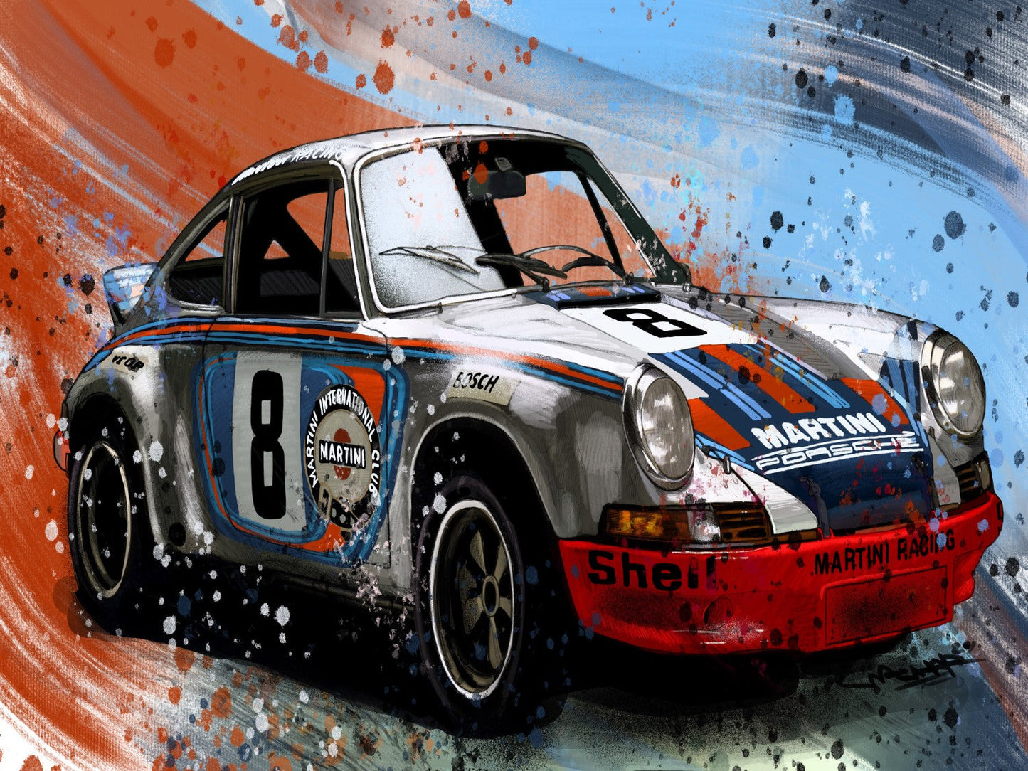Porsche 911 RSR Canvas Print