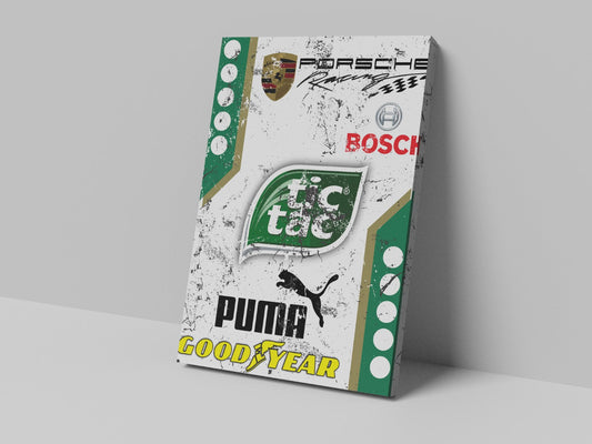 Porsche Racing Tic Tac Canvas Print