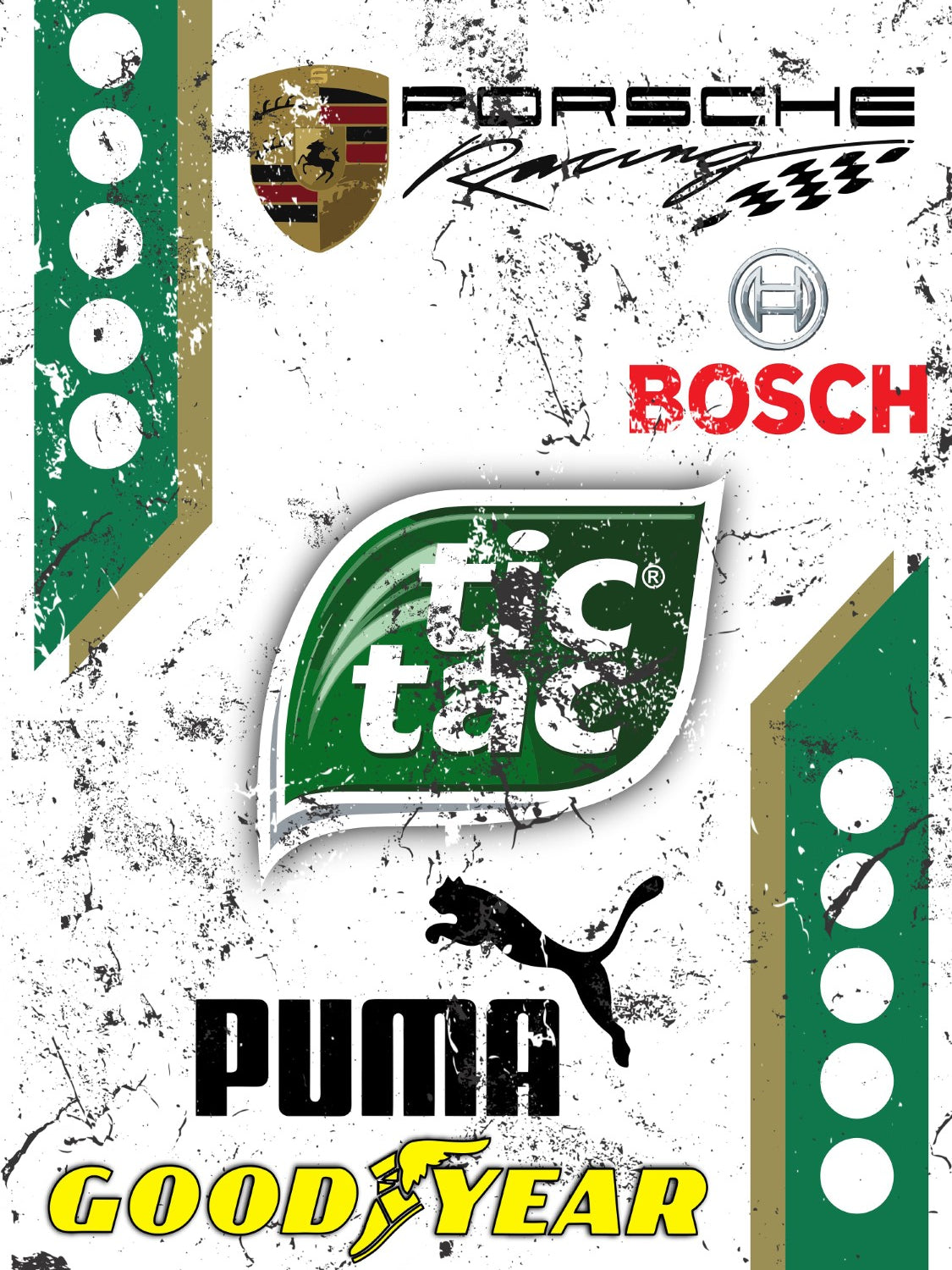 Porsche Racing Tic Tac Canvas Print