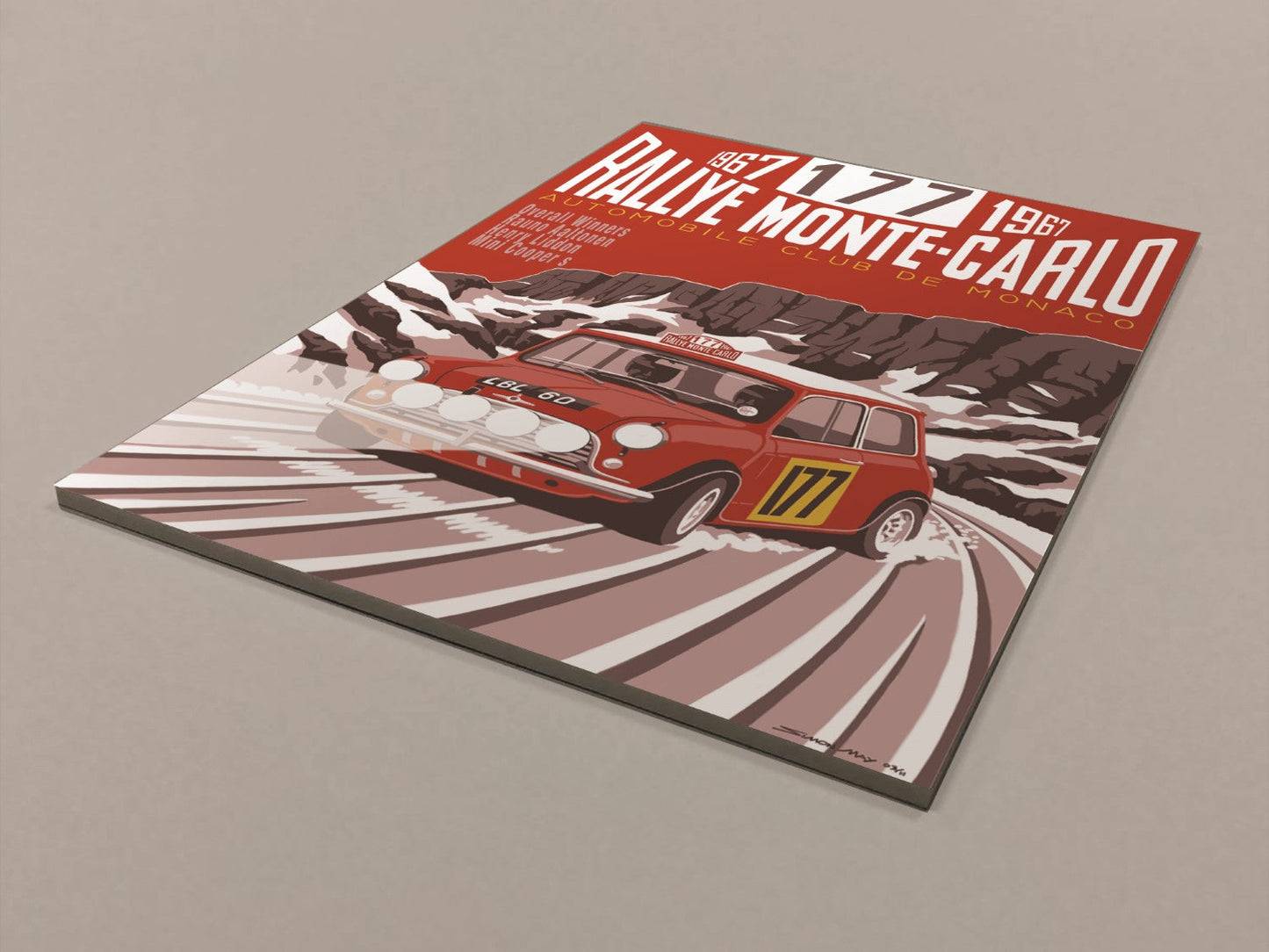 Mini Monte Carlo 1967 Foamex Print