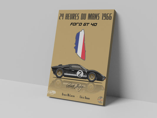 Le Mans 1966 Tribute Canvas Print
