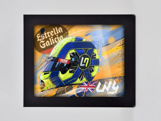 Lando Norris Helmet 2020 Framed Print