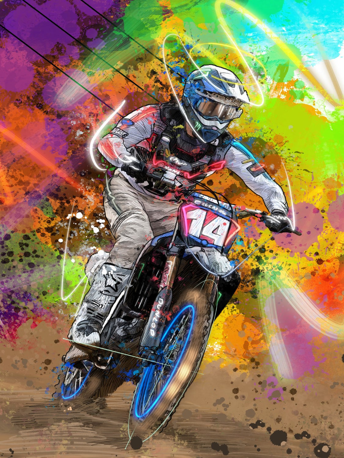Dylan Ferandis Star Yamaha 450 Canvas Print