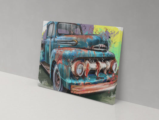 Old School Truck Canvas Print
