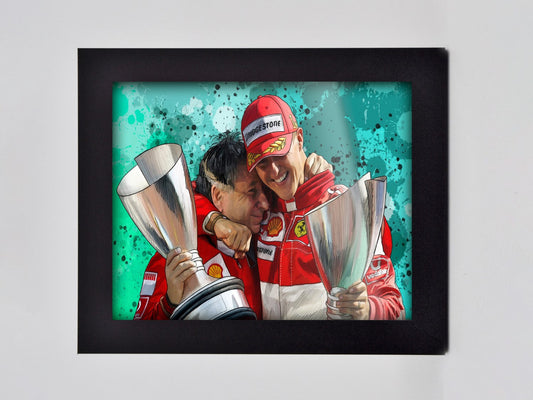 Michael Schmacher Celebration Framed Print