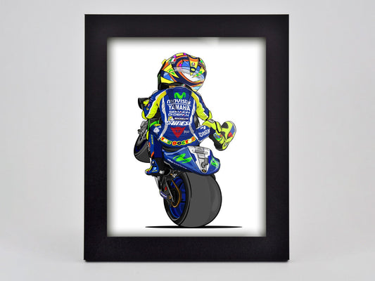 Rossi Cartoon Sketch Framed Print