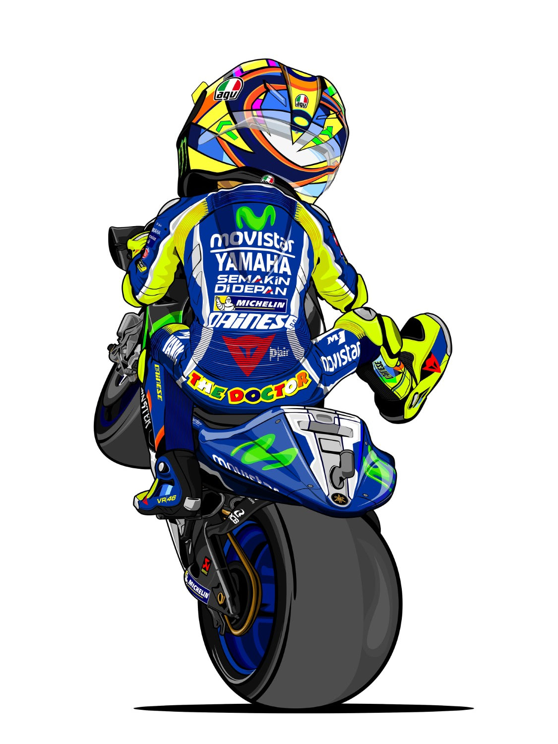 Rossi Cartoon Sketch Canvas Print