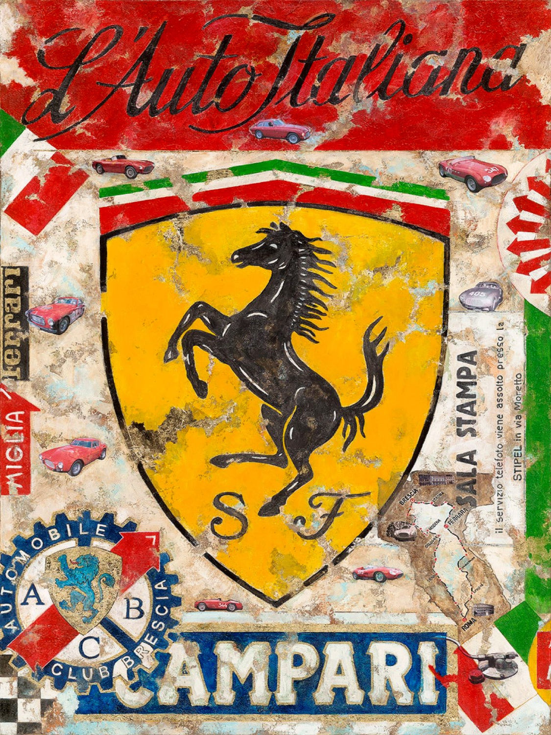 Ferrari Poster Canvas Print