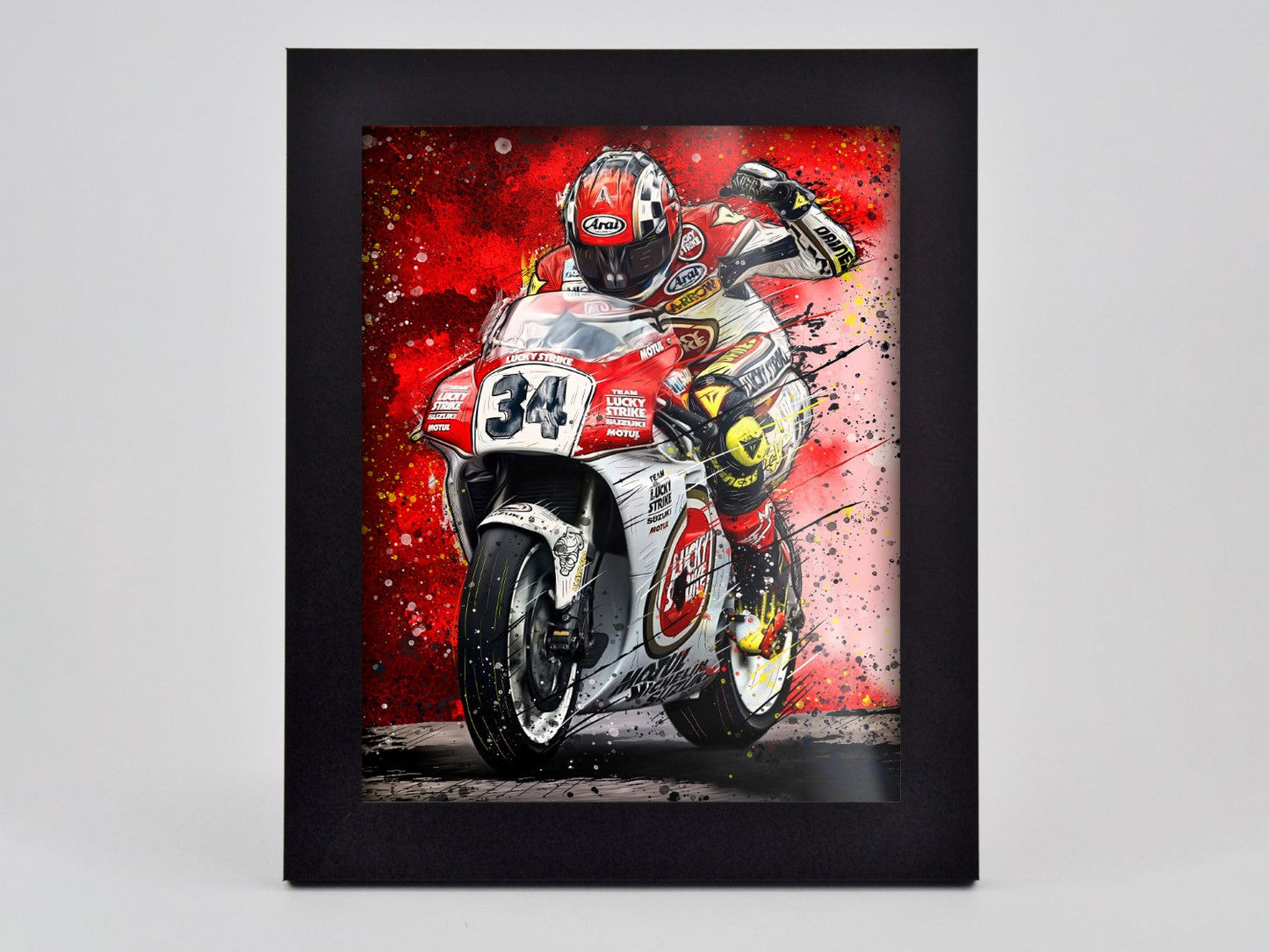 Kevin Schwantz 34 Framed Print