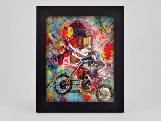 Ken Roczen Shiny Goggles Framed Print