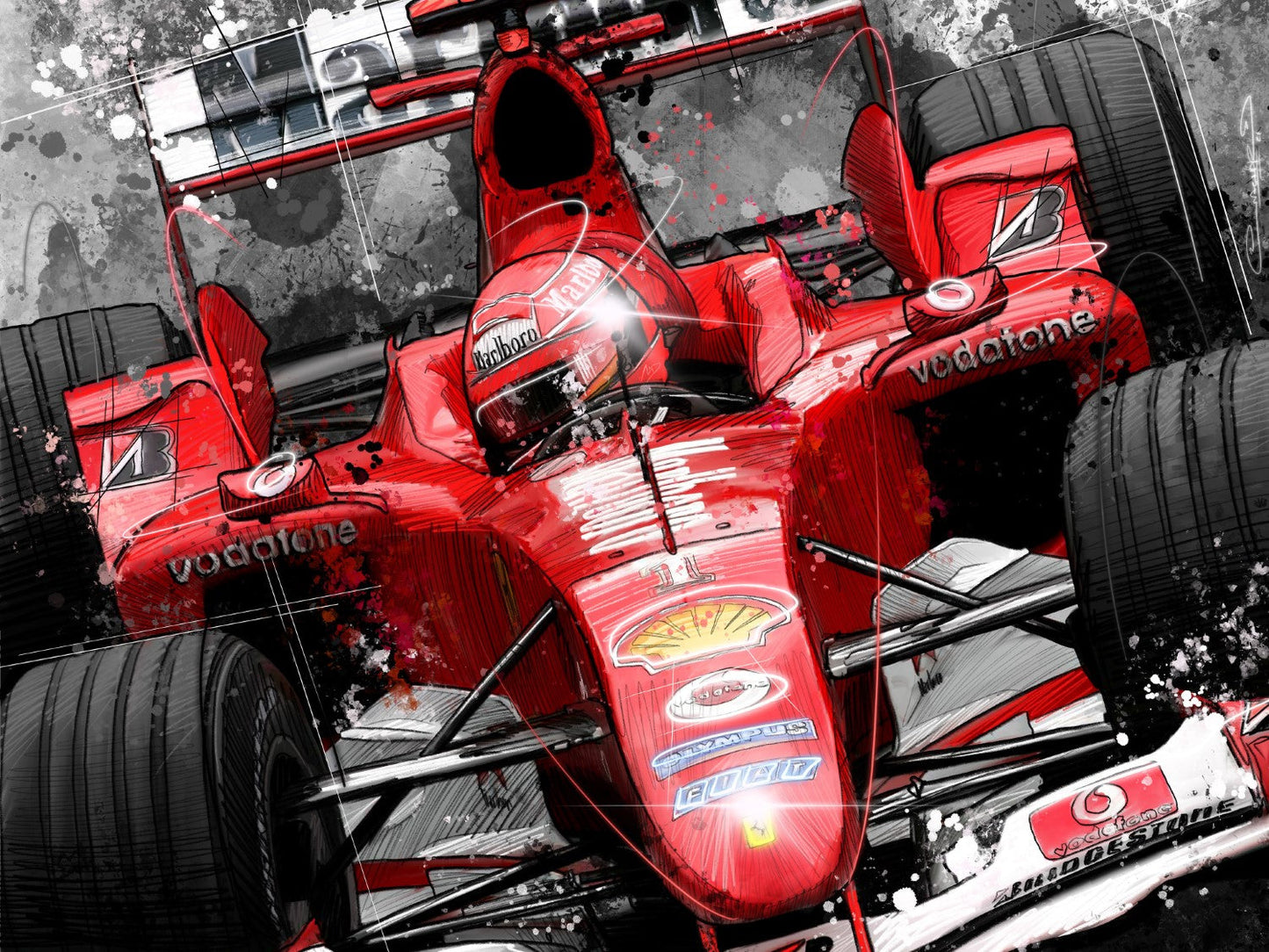 Schumacher F2002 Canvas Print