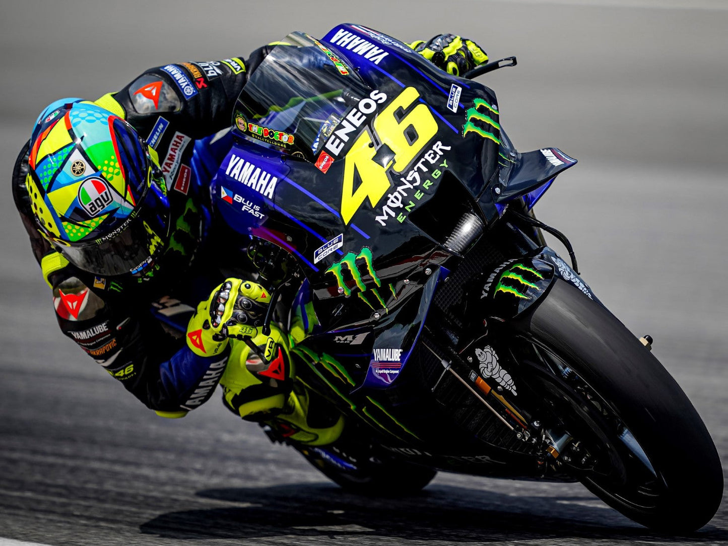 Rossi on Track 46 Framed Print