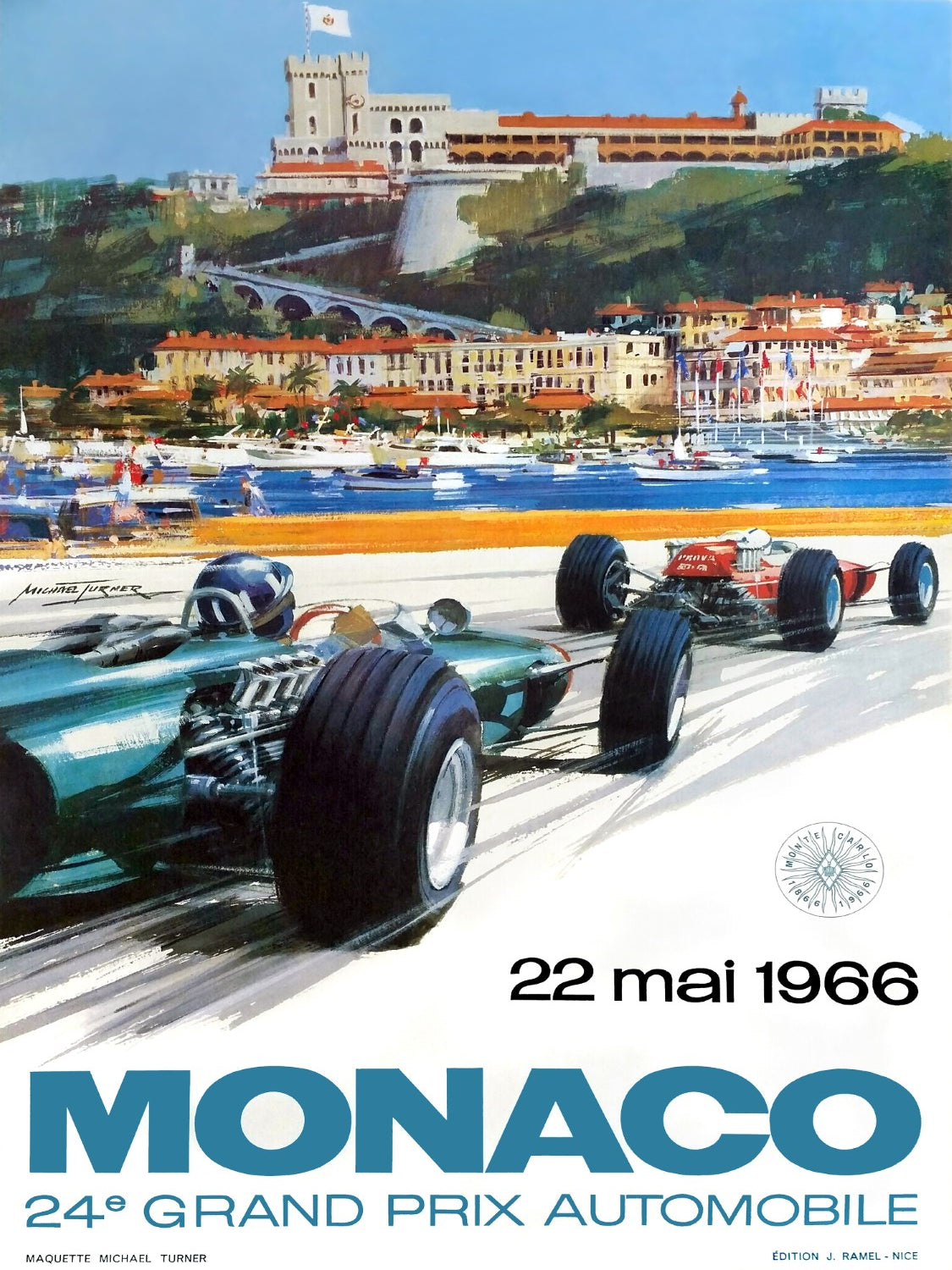 monaco 1966 Poster Canvas Print