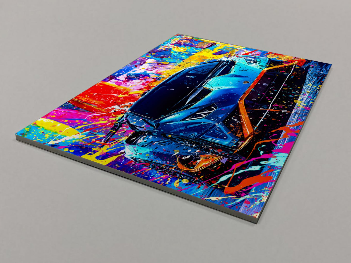 Lambo Colour Splash Foamex Print