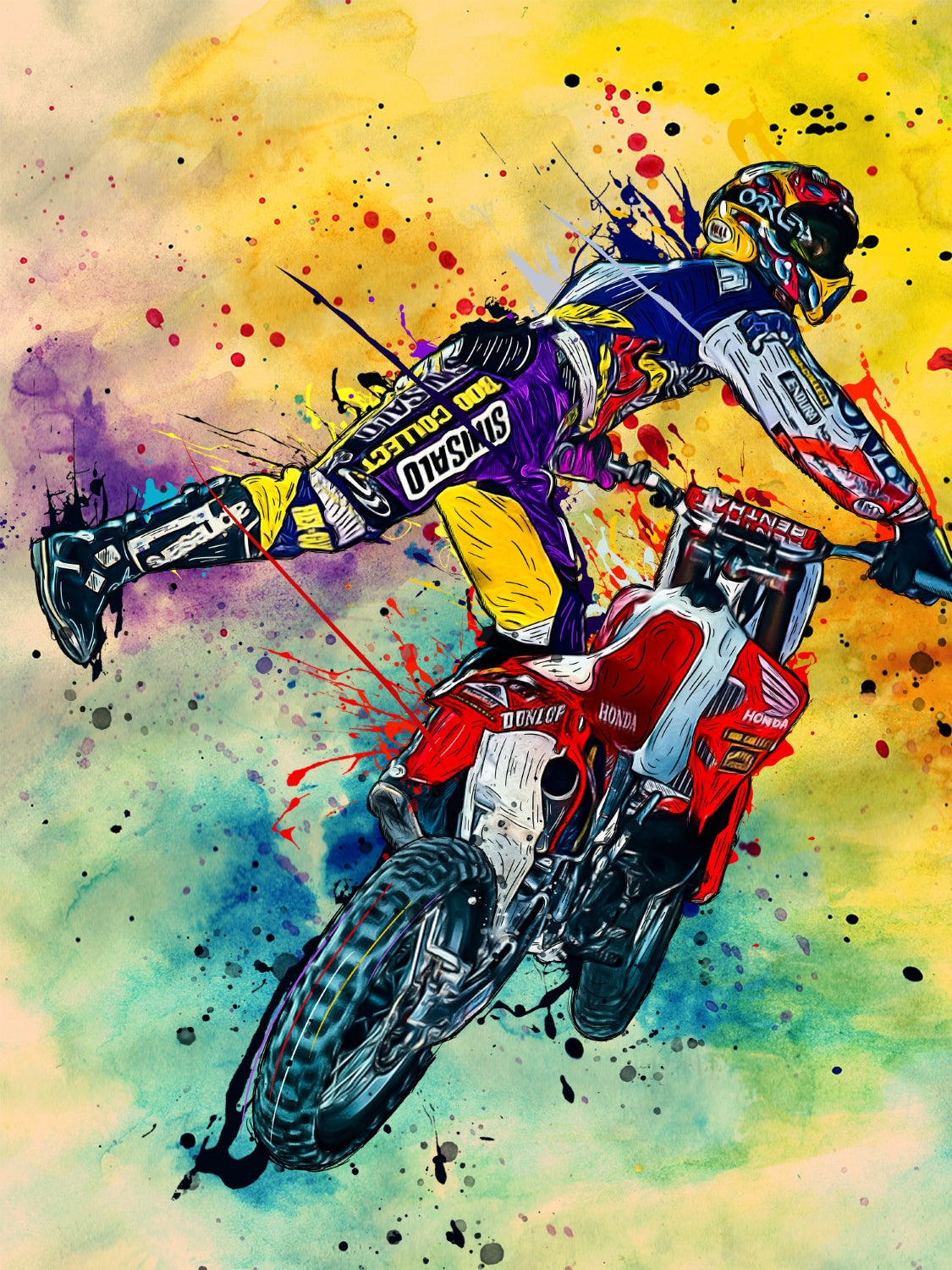 Jeremy Mcgrath Leg off Foamex Print