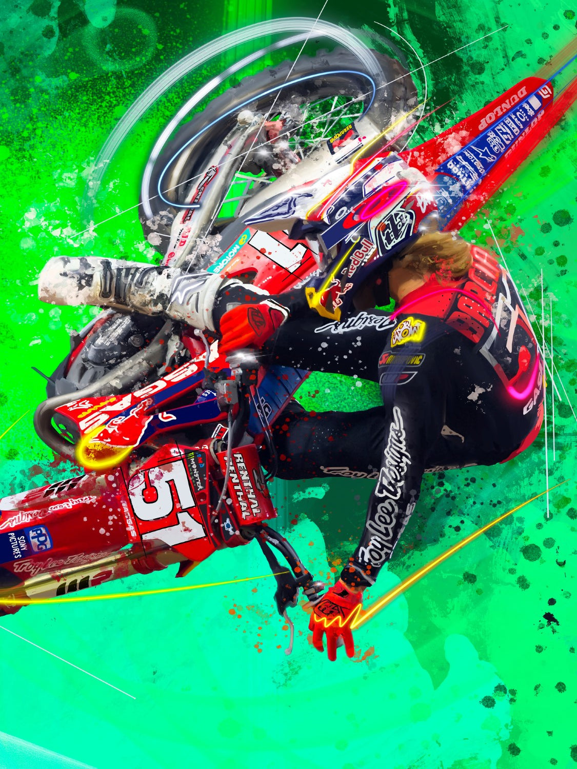 Justin Barcia in Green Canvas Print