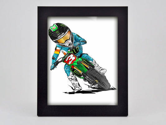 Tomac Cartoon Framed Print