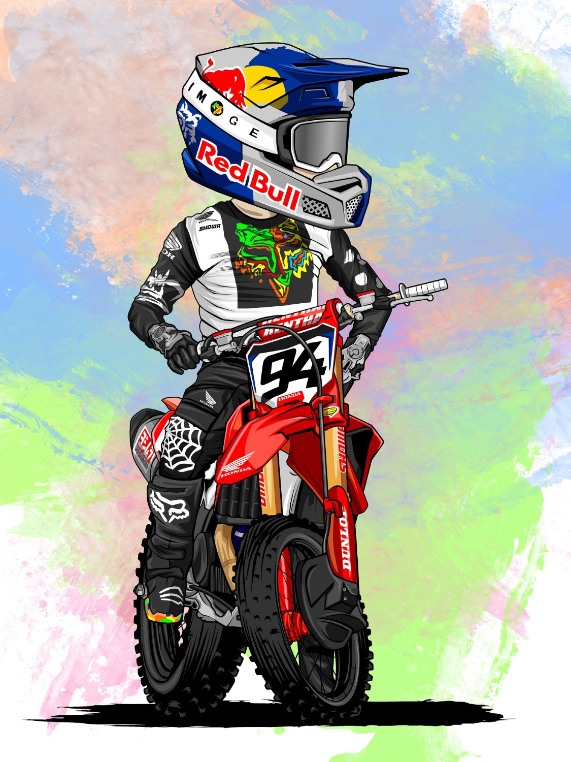 Ken Roczen Cartoon Framed Print
