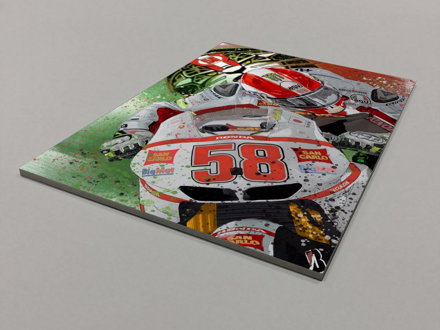 Remembering Marco Simoncelli Foamex Print