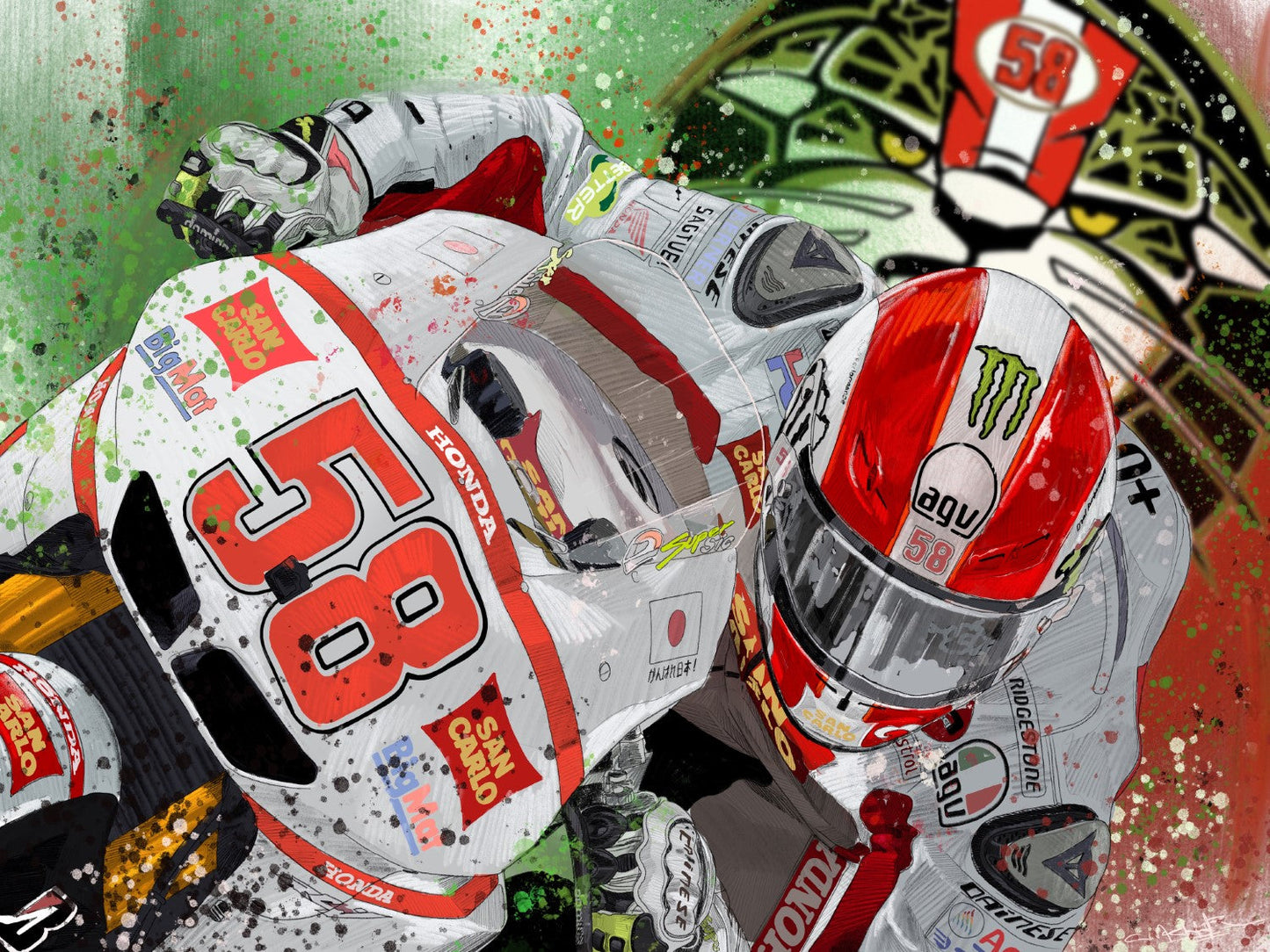 Remembering Marco Simoncelli Foamex Print