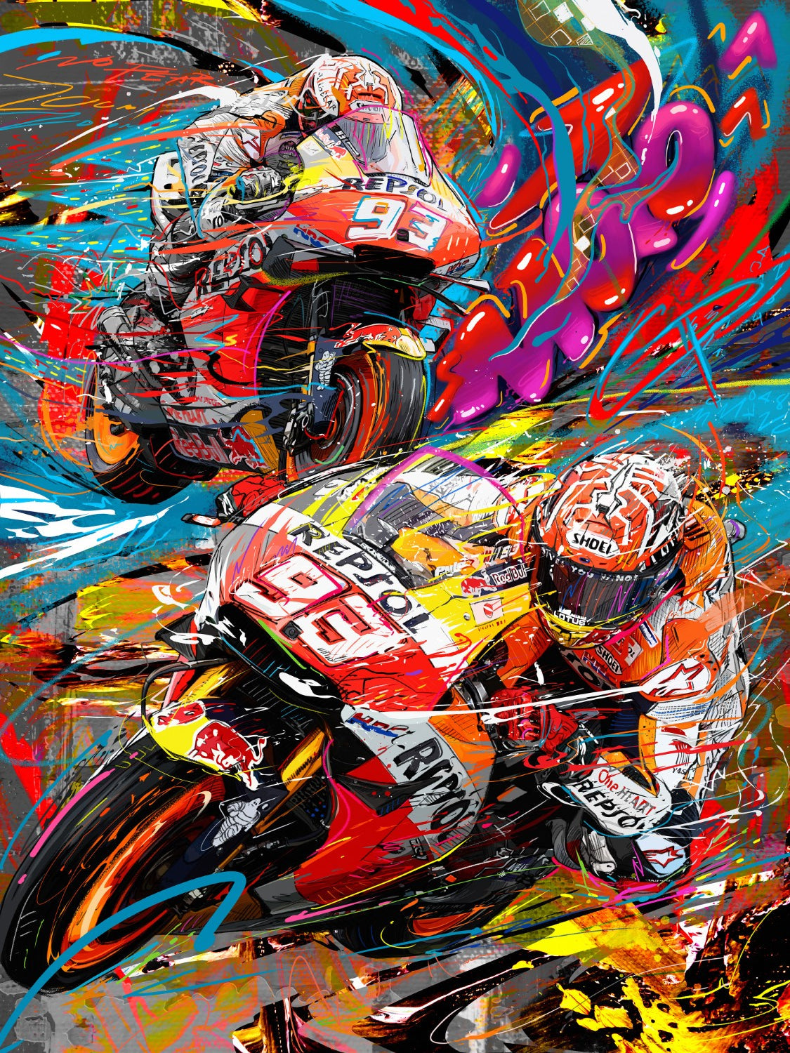 Marquez Montage Canvas Print