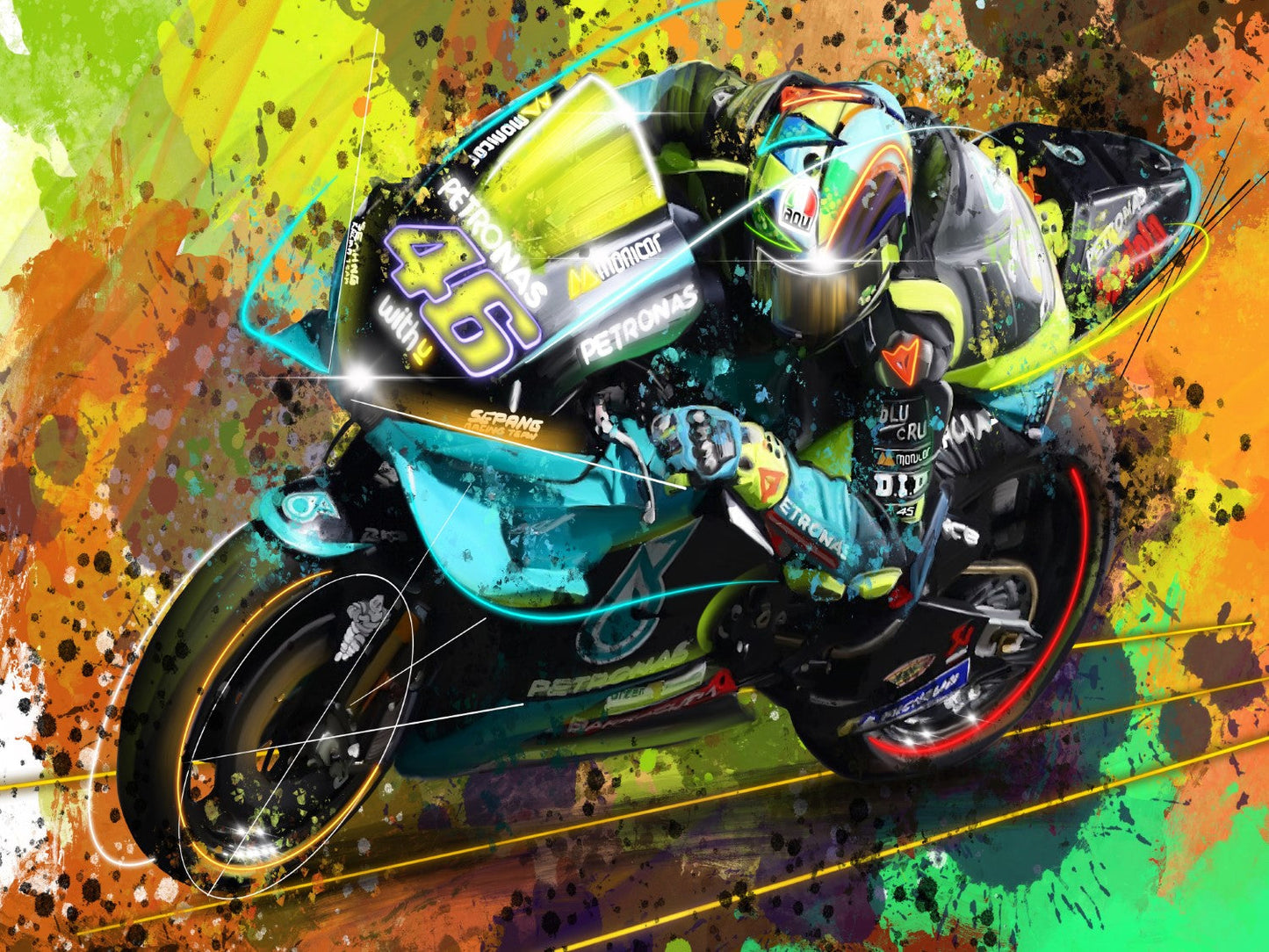 Rossi Petronas Splash Framed Print